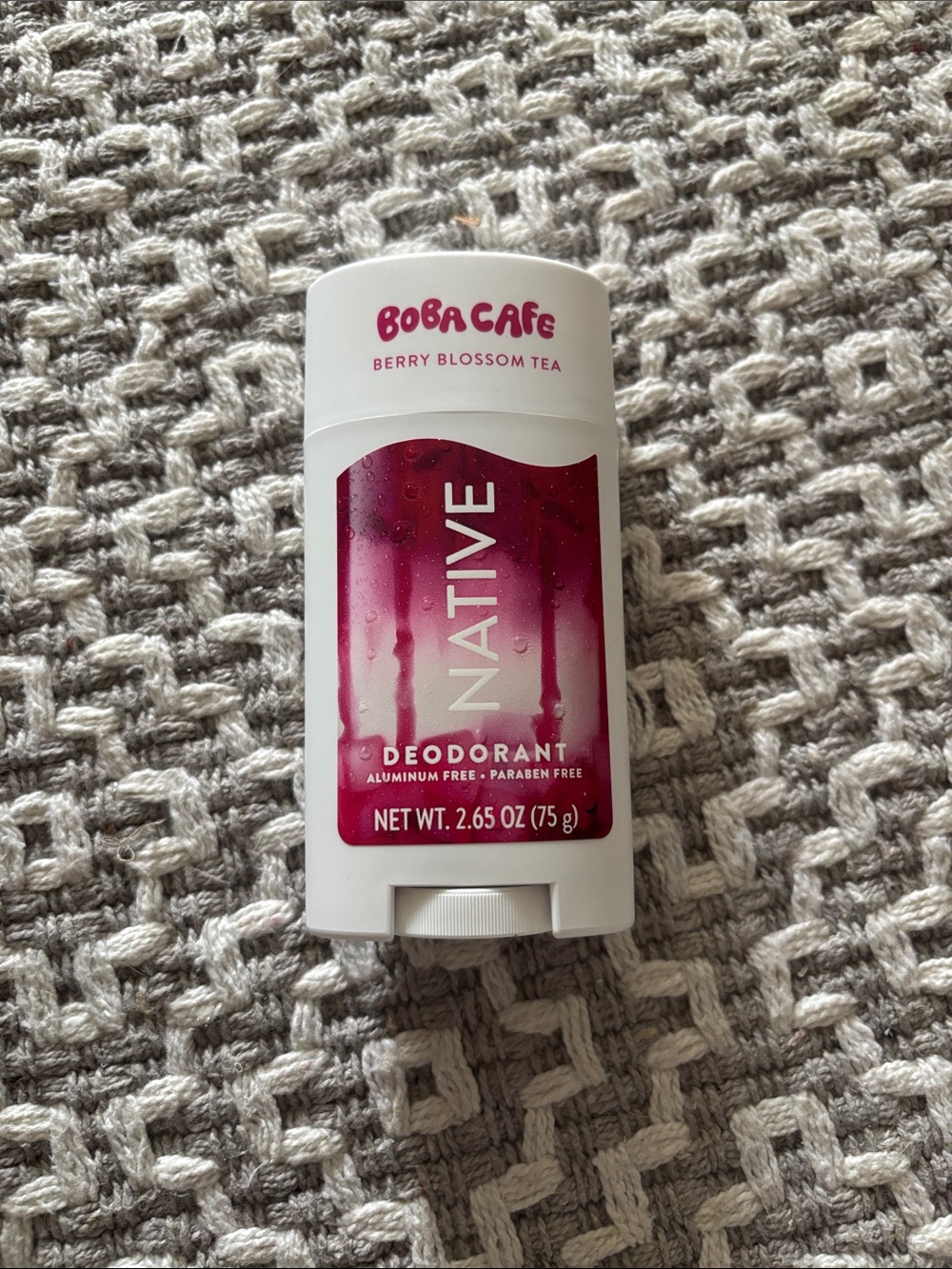 Native Deodorant Boba Cafe Berry Blossom Tea - White & Pink